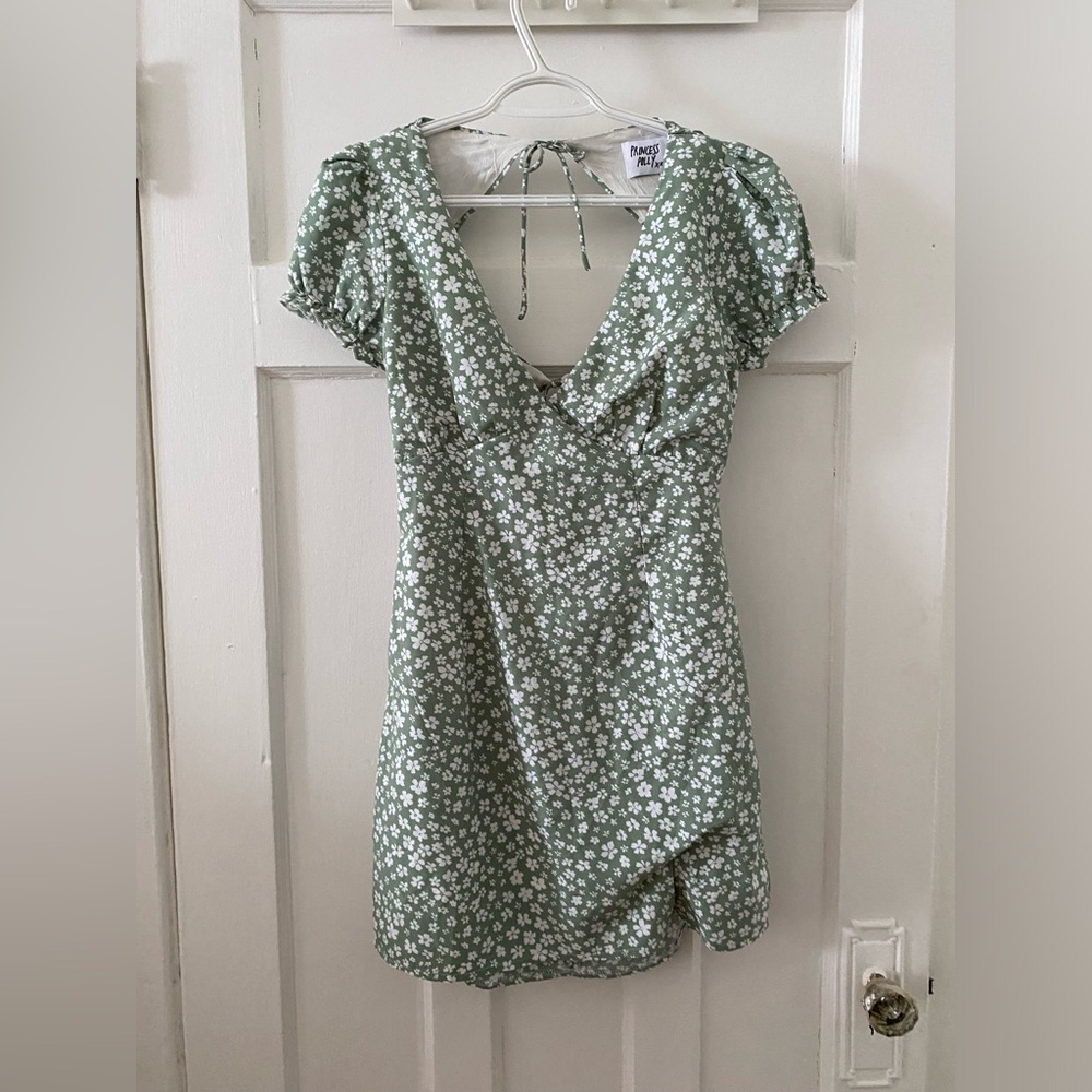 Princess Polly Green Floral Mini Dress